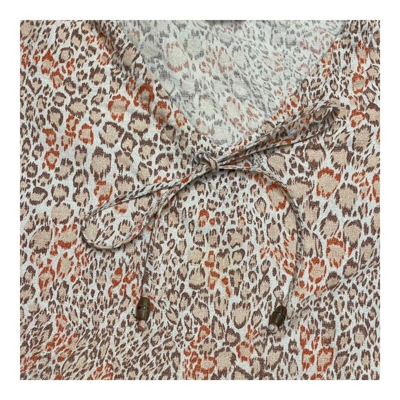 VTG Jaclyn Smith Short Sleeved Leopard Print Shirt Women’s Size Medium - Picture 7 of 8